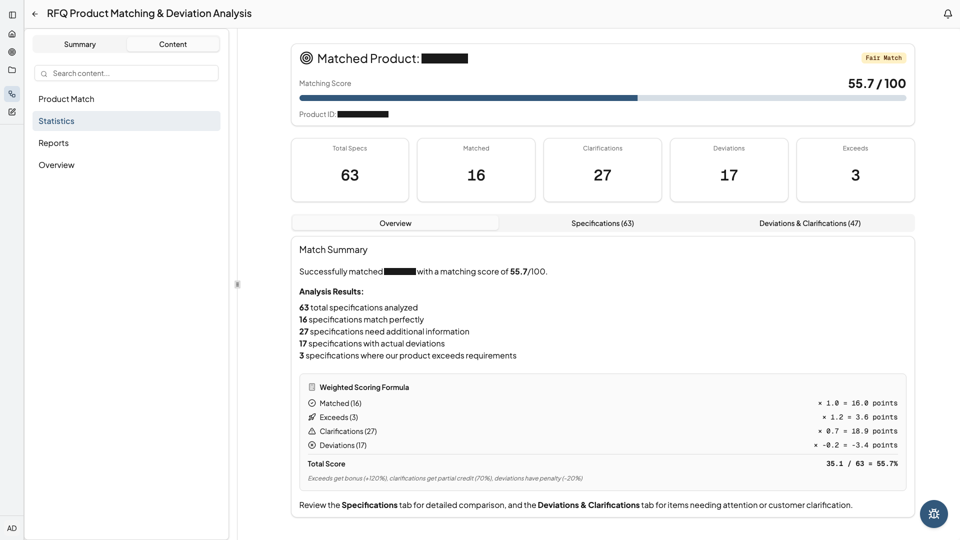 Deviation and Compliance Scoring